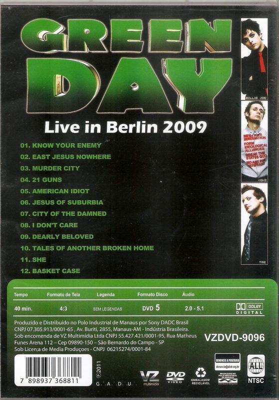 DVD Green Day Live In Berlin 2009 Original - Livros de Arte e